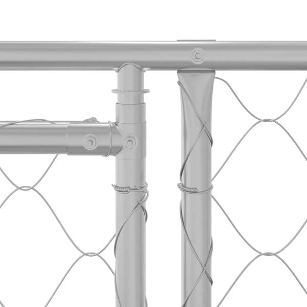 Hundbur Silver 600 x 200 x 200 cm Galvaniserat Stål