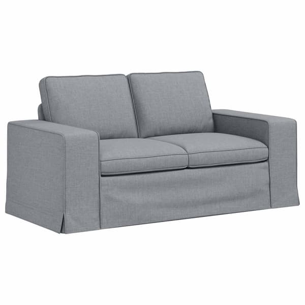Soffset 2 pcs Ljusgrå 162 x 80 x 82 cm tyg