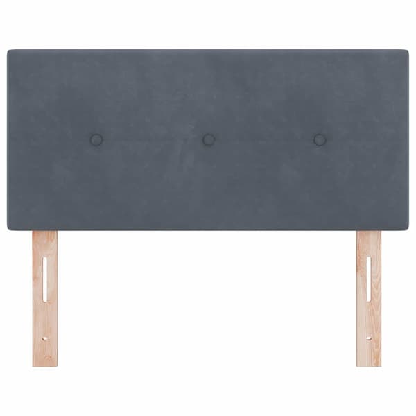 Huvudgavel Mörkgrå 80 cm Sammet