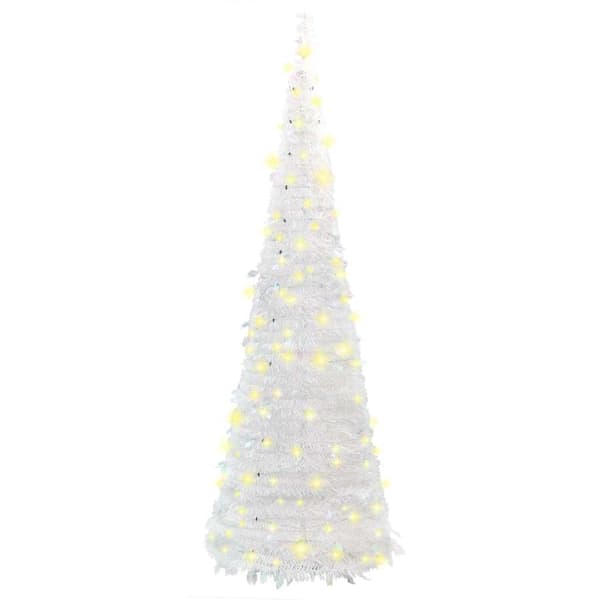 Plastgran pop-up 200 LED vit 210 cm