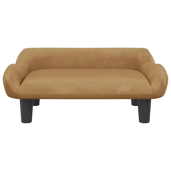 Hundbädd brun 70x40x24 cm sammet