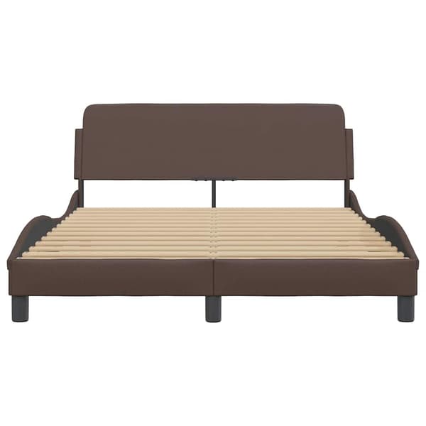 Bed Frame "Dover" Brown 120x200 cm Faux Leather