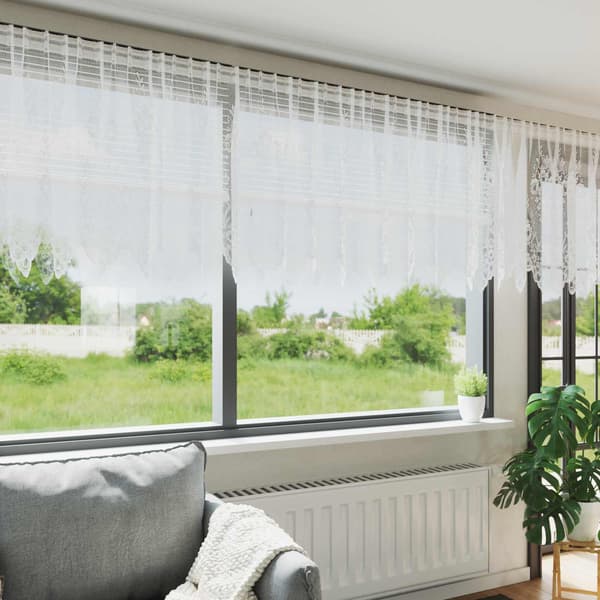 Spetsgardin Vit 80 x 900 cm Polyester