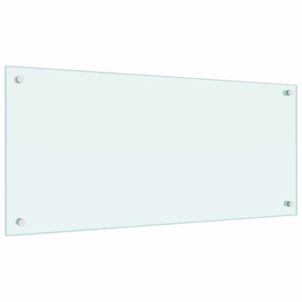 Köksskydd 2 pcs Vit 90 x 40 cm härdat glas
