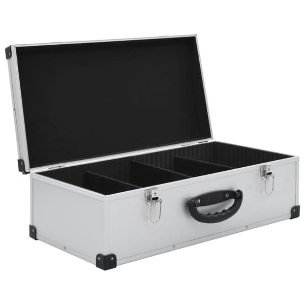 CD-väska för 80 cd-skivor aluminium ABS silver