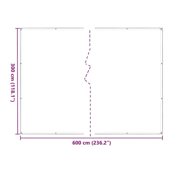 Växtskydd med öljetter 3x6 m polyeten