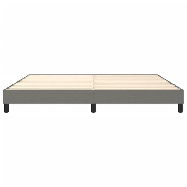 Boxspring-sängram mörkgrå 200x200 cm tyg