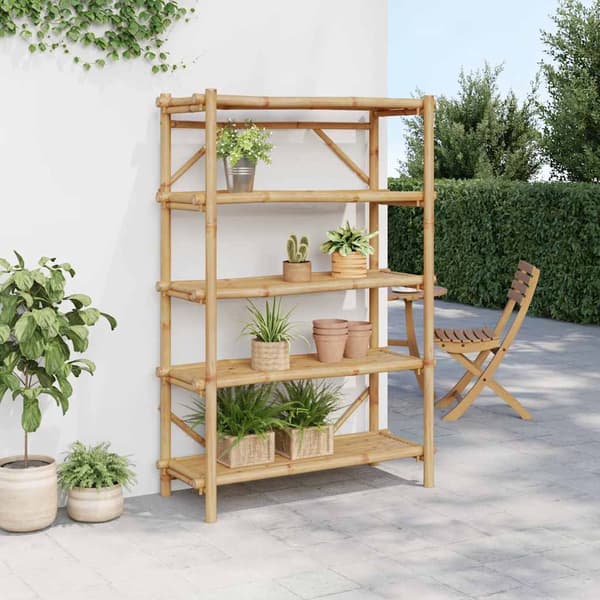 Bokhylla 5 hyllplan 100x40x150 cm bambu