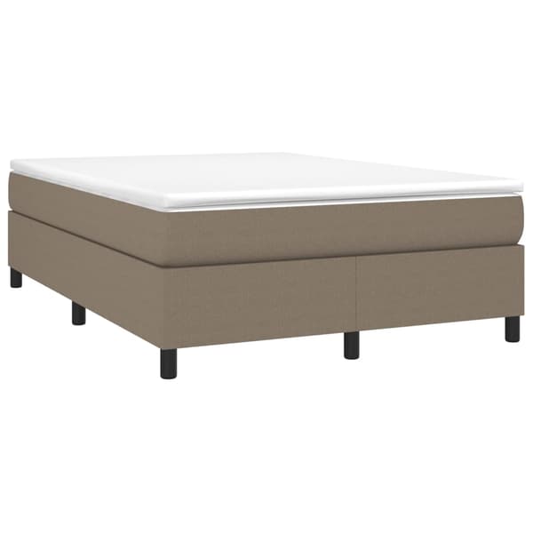 Boxspring-sängram taupe 140x190 cm tyg