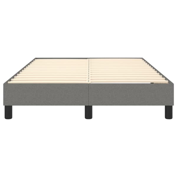 Boxspring-sängram mörkgrå 120x200 cm tyg