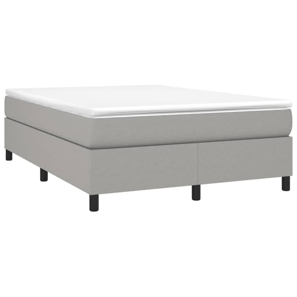 Boxspring-sängram ljusgrå 140x190 cm tyg