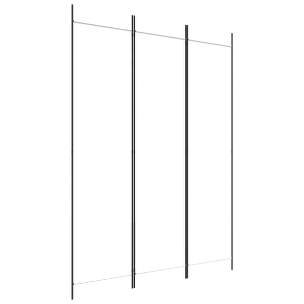 Rumsavdelare 3 paneler vit 150x200 cm tyg