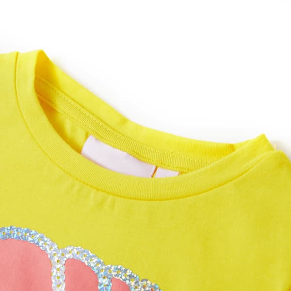 T-shirt för barn gul 128