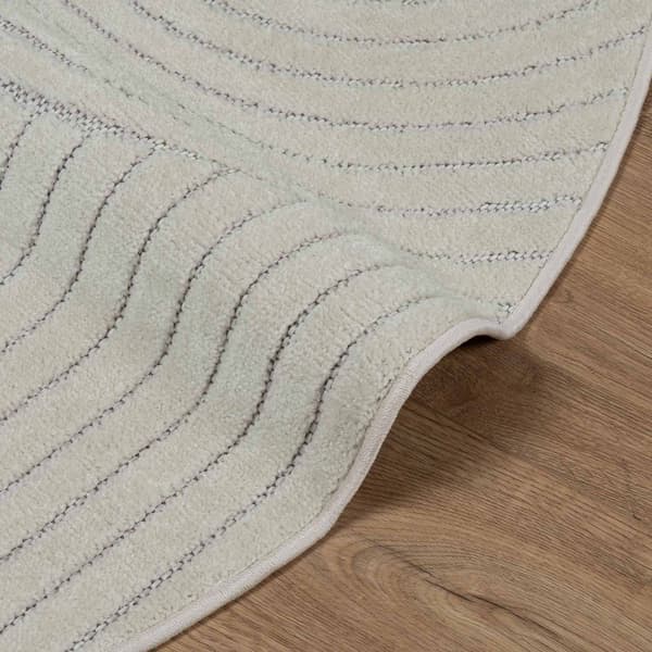 Områdesmattor Rund PALMERAS Grön Ø 120 CM Polyester