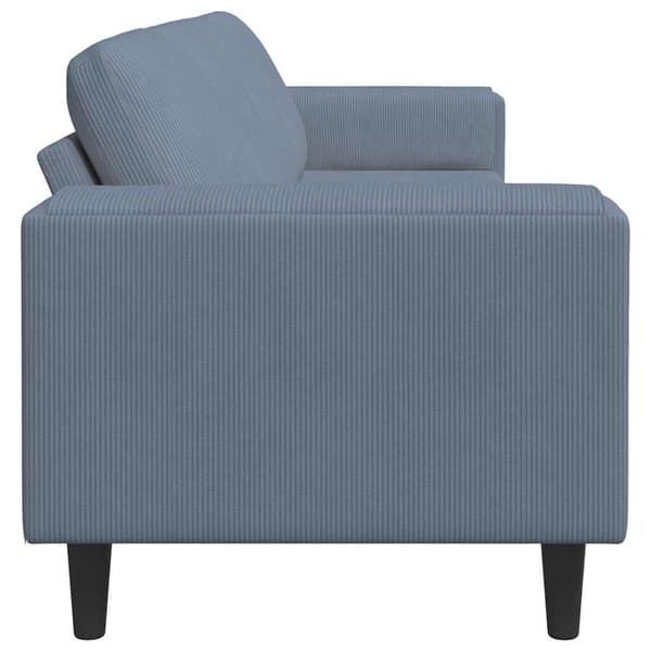 Soffa Blå 250 x 77 x 76 cm Kordread tyg