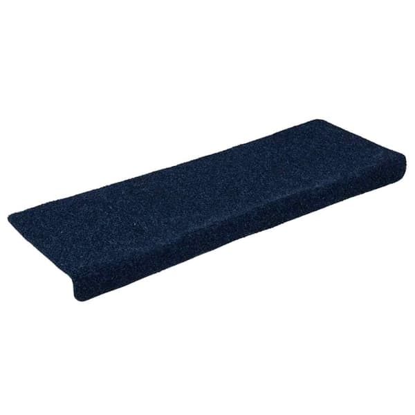 Trappmattor självhäftande 15 st 65x21x4 cm marinblå rektangulär kant