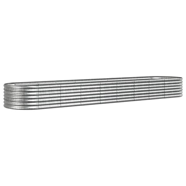 Odlingslåda galvaniserat stål 368x80x36 cm silver