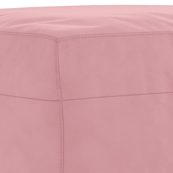 Fotpall rosa 60x50x41 cm sammet