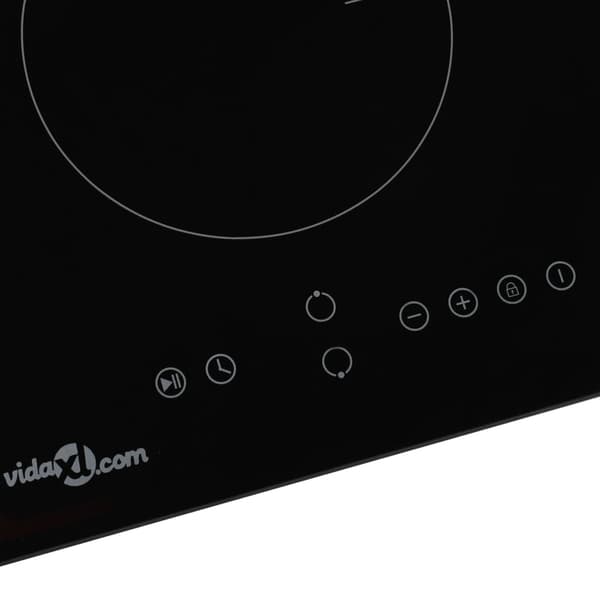 Induktionshäll med 2 plattor touchkontroll glas 3500 W