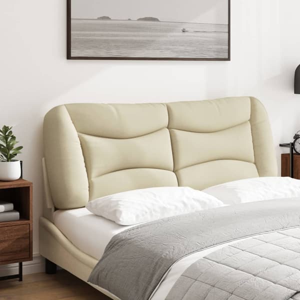 Headboard Cushion "Hvar" Cream 120 cm Fabric