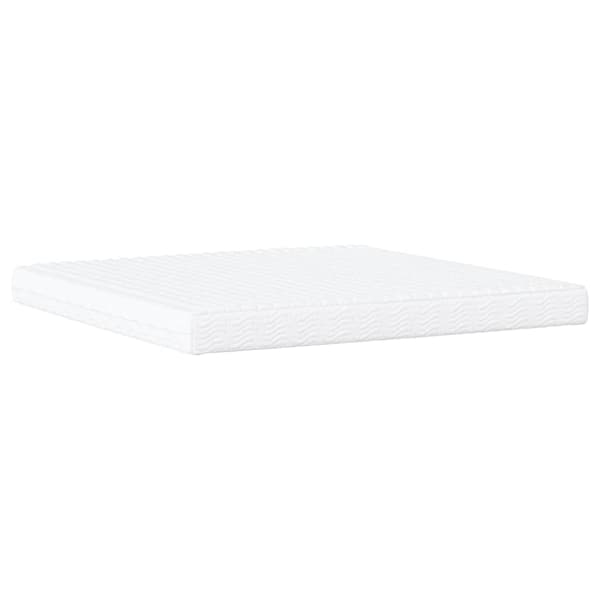 Bed with Mattress "Dover" Blue 200x200 cm Fabric