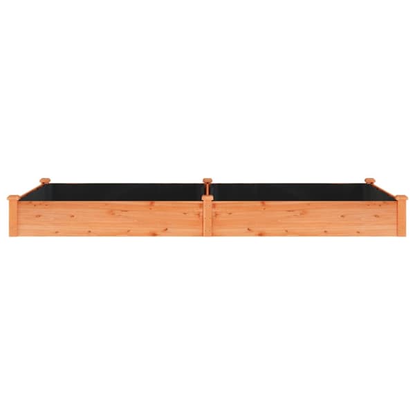 Odlingslåda med foder brun 240x120x25 cm massivt granträ