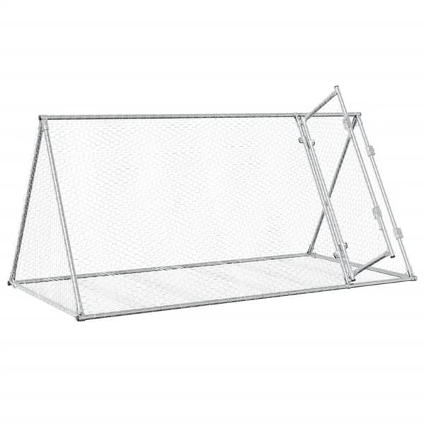 Kaninbur silver 200x105x91 cm galvaniserat stål