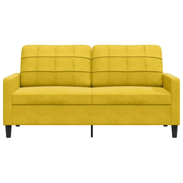 2-sitssoffa gul 140 cm sammet