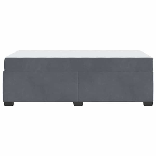 Sängram med madrass Mörkgrå 90 x 200 cm tyg
