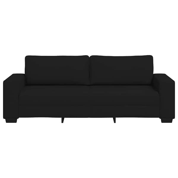 3-sitssoffa svart 220x77x82 cm tyg
