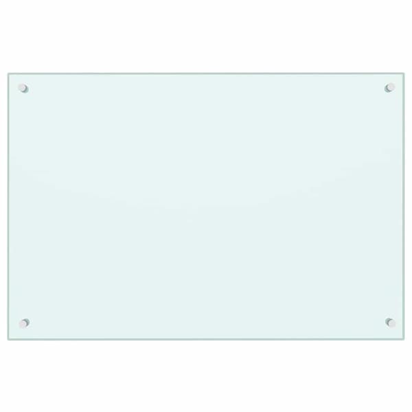 Köksskydd 2 pcs Vit 90 x 60 cm härdat glas