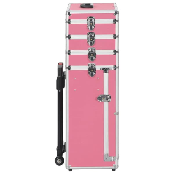 Sminklåda aluminium rosa