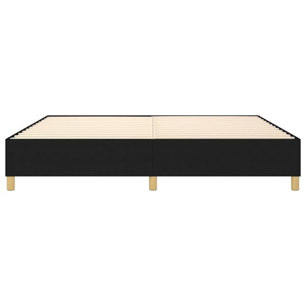 Boxspring-sängram svart 140x190 cm tyg