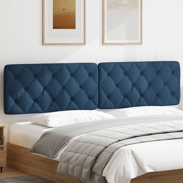 Headboard Cushion Blue 200 cm Fabric