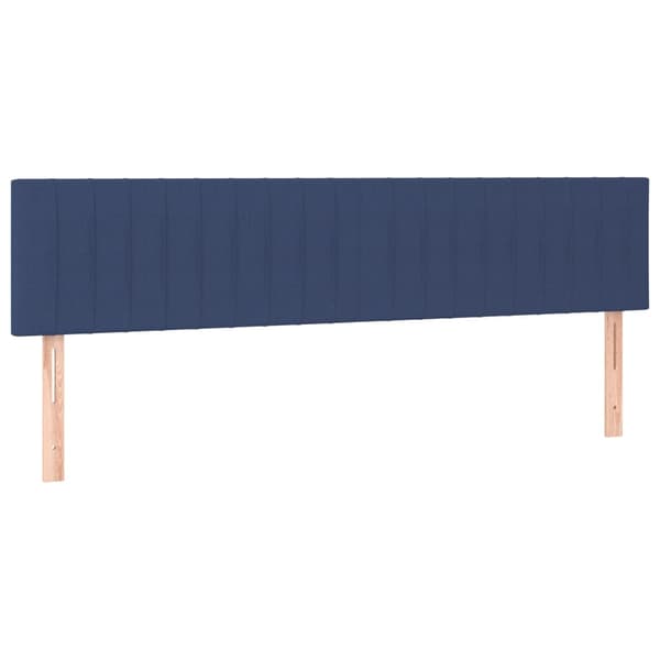 Ramsäng med madrass blå 160x200 cm tyg
