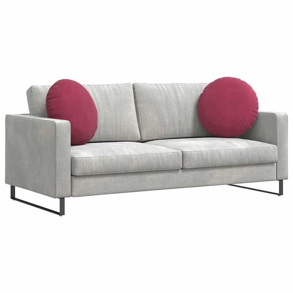 Sittkuddar 2 pcs Vinröd Ø50 x 19 cm Sammet