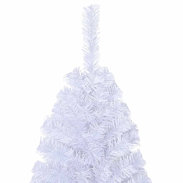 Plastgran med tjocka grenar vit 210 cm PVC