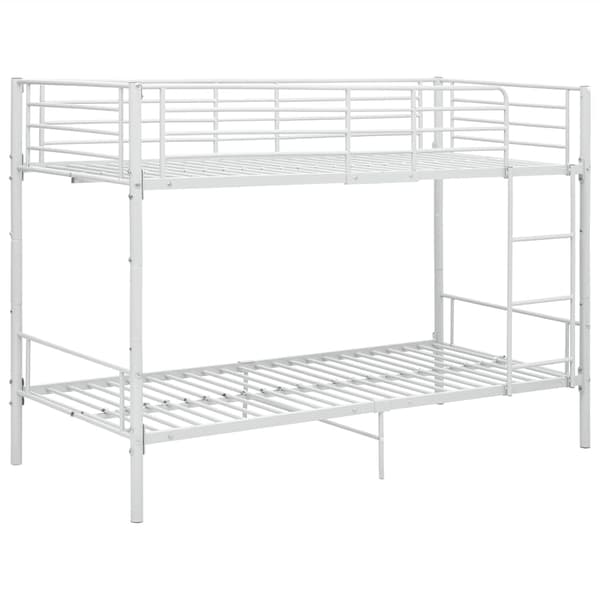 Våningssäng vit metall 90x200 cm