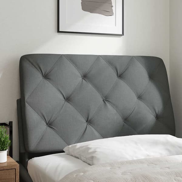 Headboard Cushion Dark Grey 90 cm Fabric