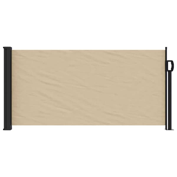 Infällbar sidomarkis beige 100x500 cm