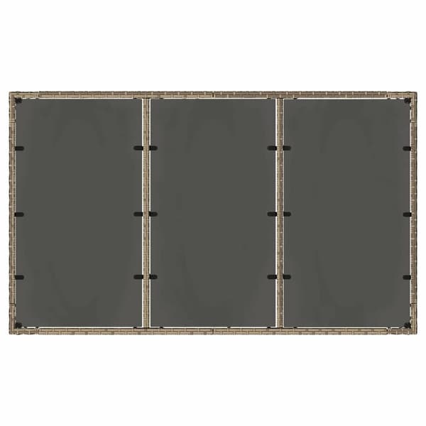 Trädgårdsmöbelset 5 pcs Grå konstrotting