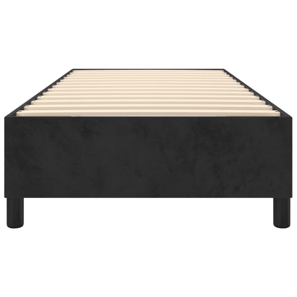 Boxspring-sängram svart 100x200 cm sammet