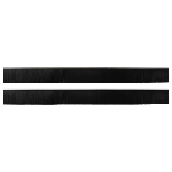 Självhäftande dörrborstlist 2 pcs Silver 100 cm