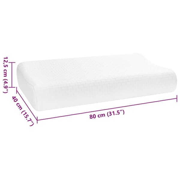 Sovkudde 80 x 40 x 12,5 cm Medium Minneskum Vit