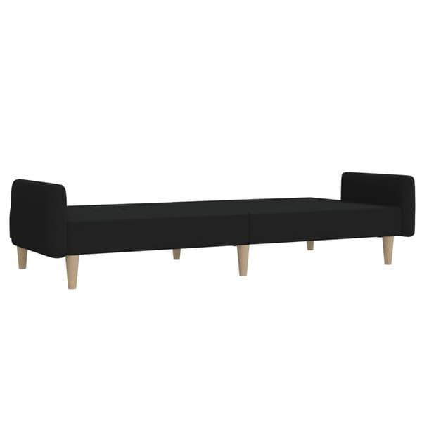 Bäddsoffa 2-sits svart tyg