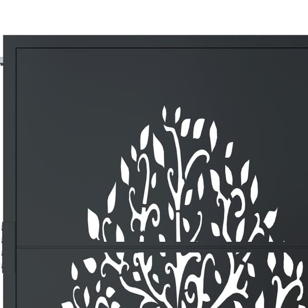 Trädgårdsgrind antracit 100x75 cm stålträddesign