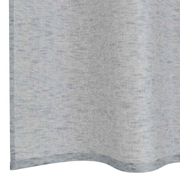 Voile Gardin 2 st Mörkgrå 260 x 140 cm Polyester
