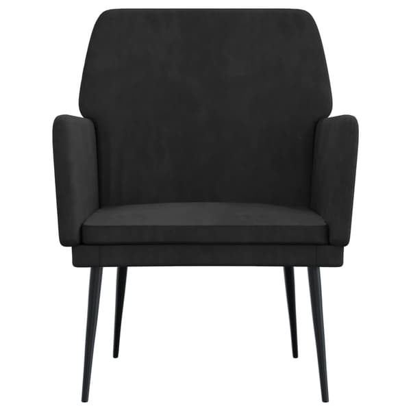 Fåtölj svart 62x79x79 cm sammet