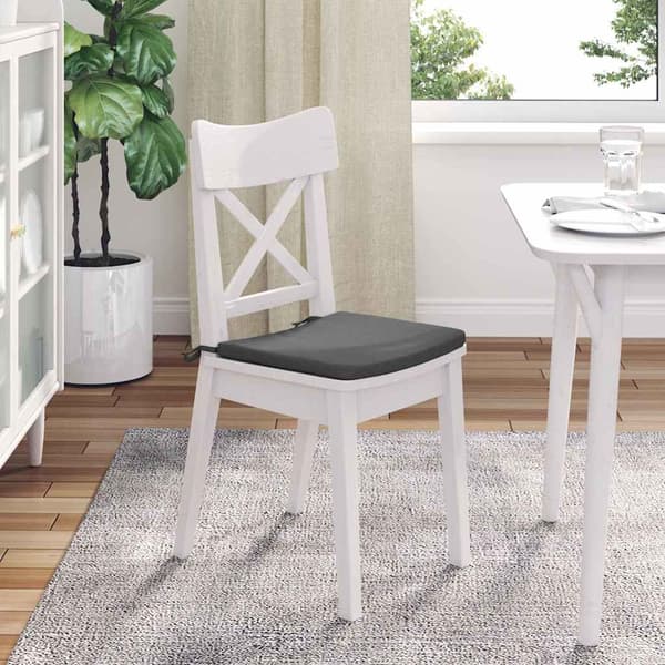 Sittkuddar 4 pcs Mörkgrå 40 x 40 x 3 cm tyg