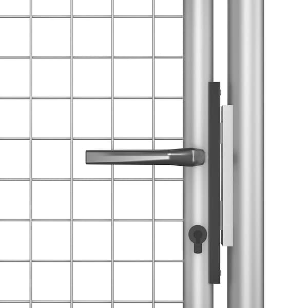Trädgårdsgrind galvaniserat stål 100x200 cm silver